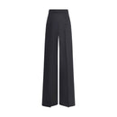 Black Fleece Wool Casual Pants
