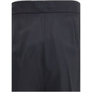 Black Fleece Wool Casual Pants