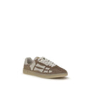 Beige Calf Leather Bos Taurus Athletic Sneakers