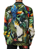 Multicolor Parrot Print Lounge Casual Shirt