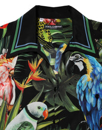 Multicolor Parrot Print Lounge Casual Shirt