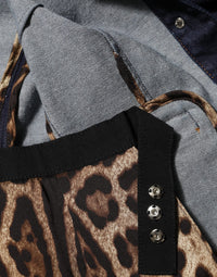 Dark Blue Cotton Collared Denim Coat Jacket