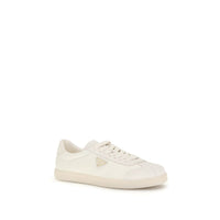 Cream Polyamide Low Top Sneakers