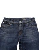 Blue Cotton Stretch Skinny Men Denim Jeans