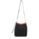 Black Raffia Crossbody Bag
