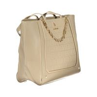 Beige PVC Women Handbag