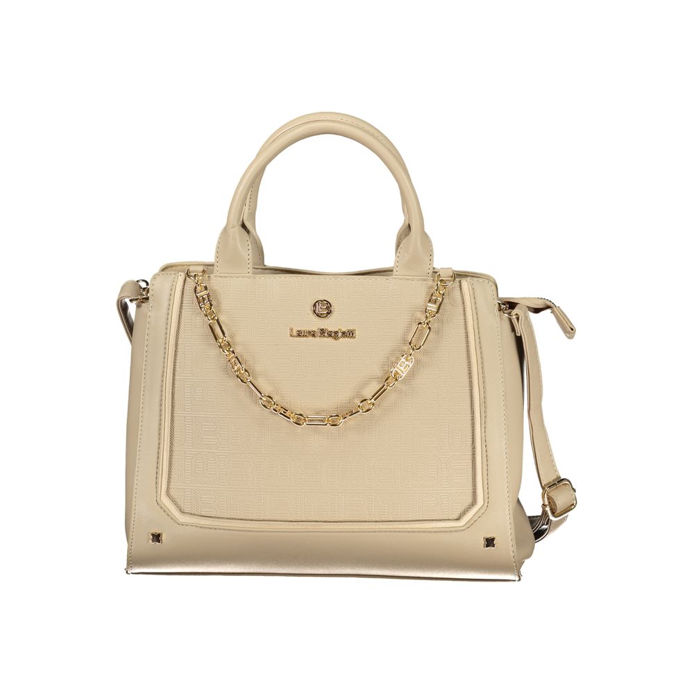 Beige PVC Women Handbag
