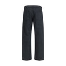 Black Cotton Straight-Leg Jeans