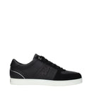 Black Leather Low Top Sneakers