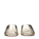 Gold Leather Platform Sandals