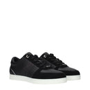 Black Leather Low Top Sneakers