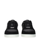 Black Leather Low Top Sneakers