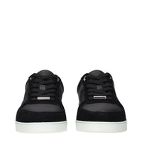 Black Leather Low Top Sneakers