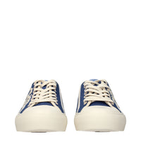Blue Fabric Low Top Sneakers