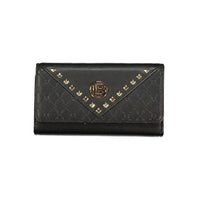 Black Polyurethane Women Wallet