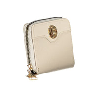 Beige Polyurethane Women Wallet
