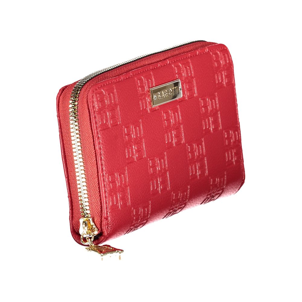 Red Polyurethane Women Wallet