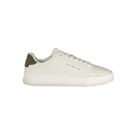 White Polyurethane Men Sneaker