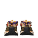 Beige Leather Athletic Sneakers