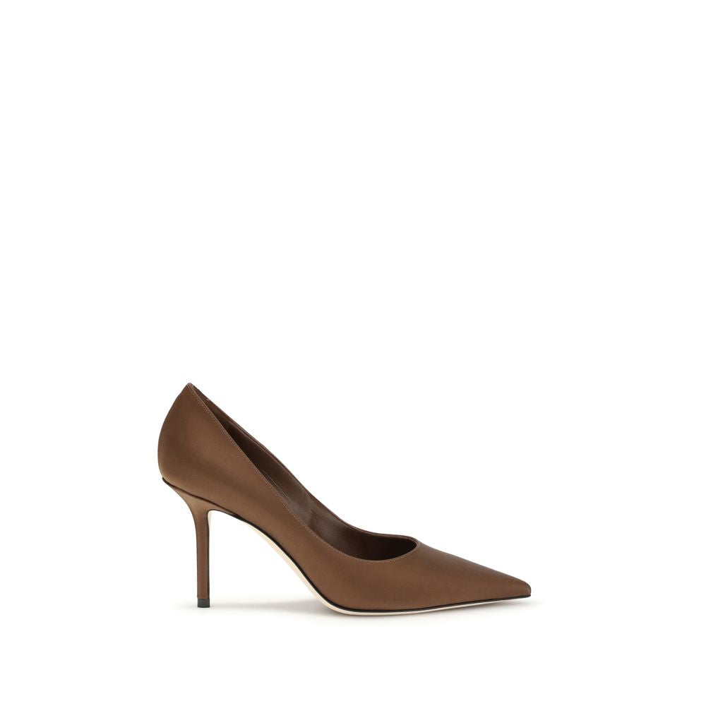 Brown Silk Pumps