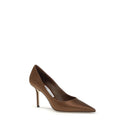Brown Silk Pumps