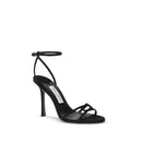 Black Calf Leather Bos Taurus Stiletto Heel Sandals