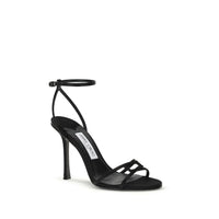 Black Calf Leather Bos Taurus Stiletto Heel Sandals