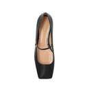 Black Calfskin Ballet Flats