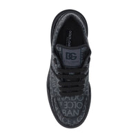 Black Cotton Low Top Sneakers