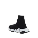 Black Polyester Athletic Sneakers