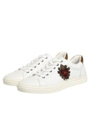 White Heart Embellished Sneakers Shoes