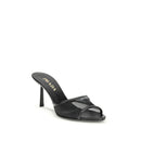 Black Calf Leather Bos Taurus Stiletto Heel Sandals
