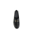 Black Calf Leather Bos Taurus Slip-On Loafers