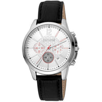 Black Leather Dress Watch