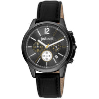 Black Leather Dress Watch
