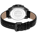 Black Leather Dress Watch