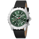 Black Leather Bracelet Watch