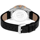 Black Leather Dress Watch