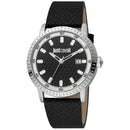 Black Leather Dress Watch