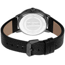 Black Leather Dress Watch
