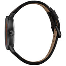 Black Leather Dress Watch