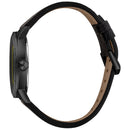 Black Leather Dress Watch