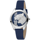 Blue Leather Dress Watch