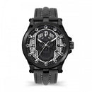 Black Leather Dress Watch