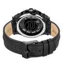 Black Leather Dress Watch