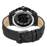 Black Leather Dress Watch