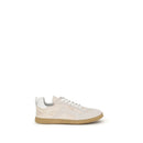 Cream Calf Leather Bos Taurus Low Top Sneakers
