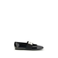 Black Leather Ballet Flats