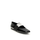 Black Leather Ballet Flats