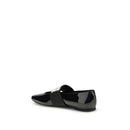 Black Leather Ballet Flats